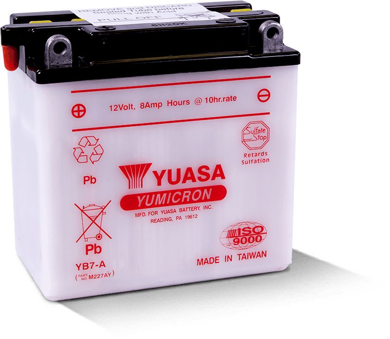 Yuasa Conventional YB7A 12V Battery For HD Sportster 883 XLCH 1970