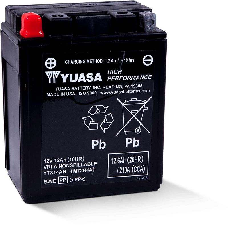 BATTERIA ORIGINALE YUASA YTX14-BS 12Ah BMW R 1200 GS (K50) 2013-2018 163699141321